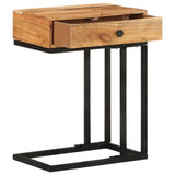 Vidaxl bijzettafel u-vormig 45x30x61 cm massief acaciahout