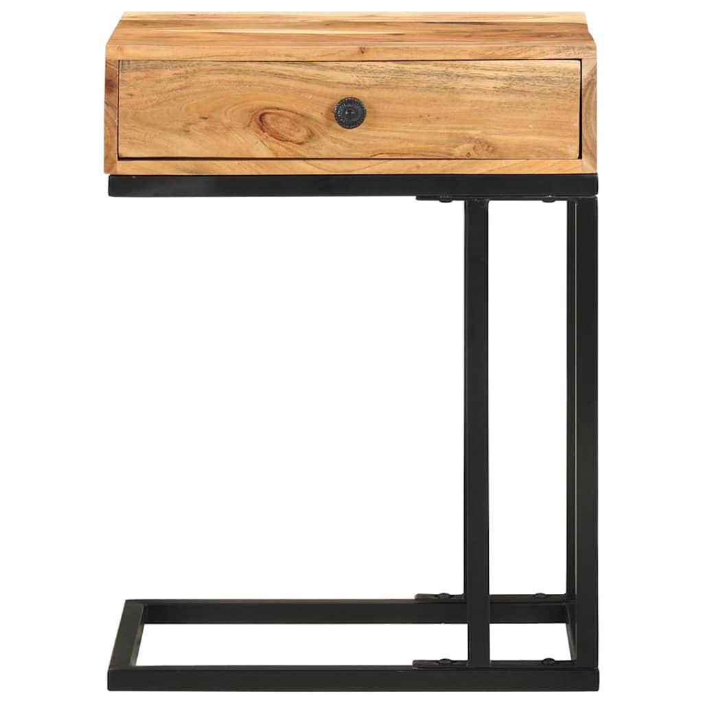 Vidaxl bijzettafel u-vormig 45x30x61 cm massief acaciahout