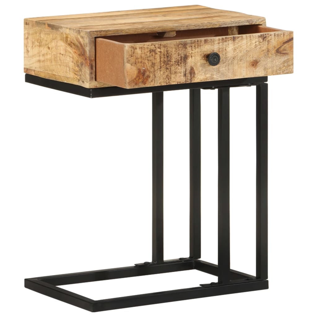 Vidaxl bijzettafel u-vormig 45x30x61 cm massief mangohout
