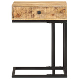 Vidaxl bijzettafel u-vormig 45x30x61 cm massief mangohout