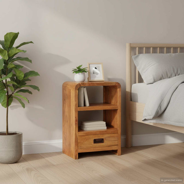 Vidaxl nachtkastje 40x30x60 cm acaciahout met honingafwerking