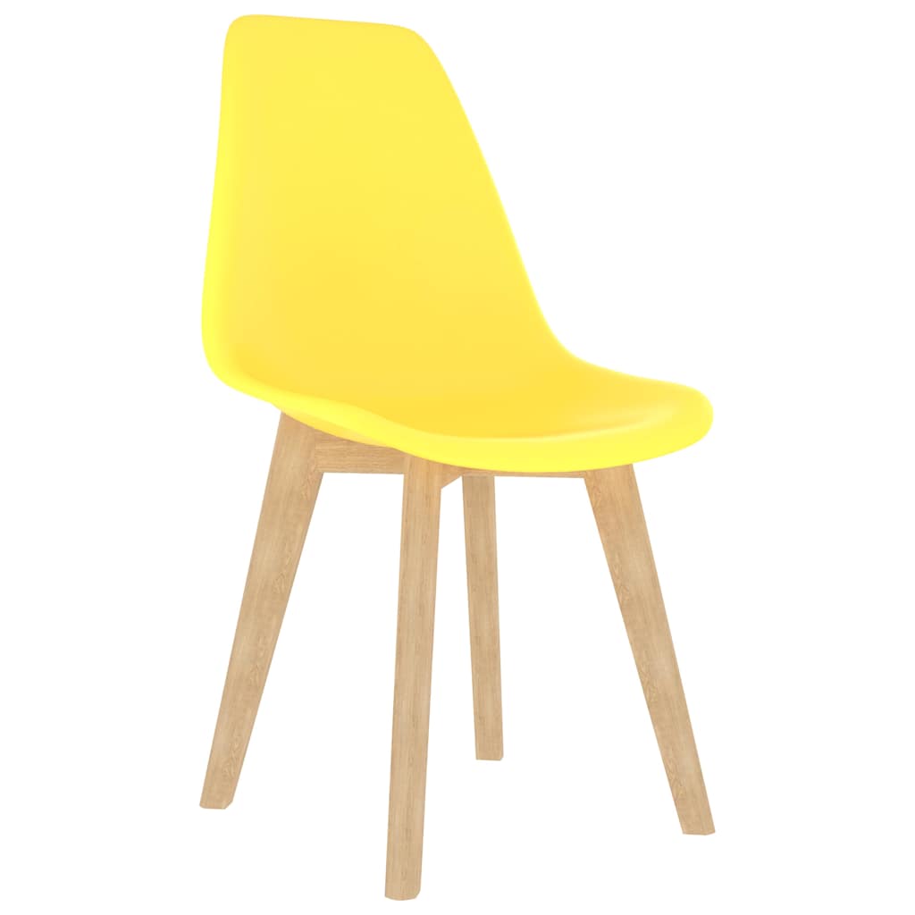 Vidaxl eetkamerstoelen 6 st kunststof geel