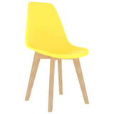 Vidaxl eetkamerstoelen 6 st kunststof geel