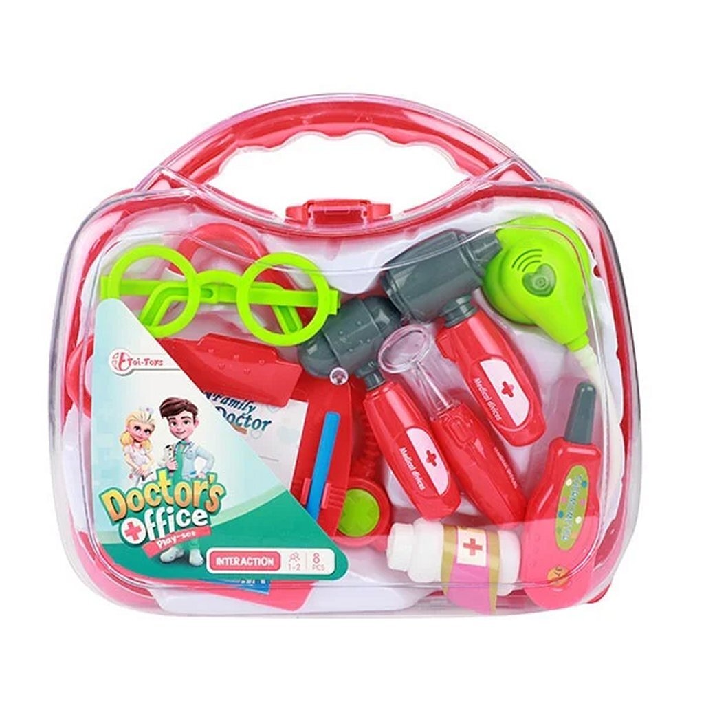 Toi-toys Arztset mit Stethoskop im Koffer, 8-teilig.
