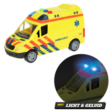 Toi-toys Krankenwagen – Spielzeugauto – Reibung – Licht und Ton – Spielzeug