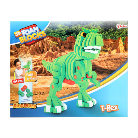 Toi-toys Bastelpuzzle Dinosaurier 25,8 cm grün 104-teilig