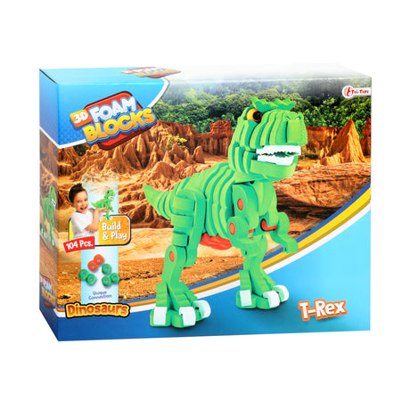 Toi-toys Bastelpuzzle Dinosaurier 25,8 cm grün 104-teilig