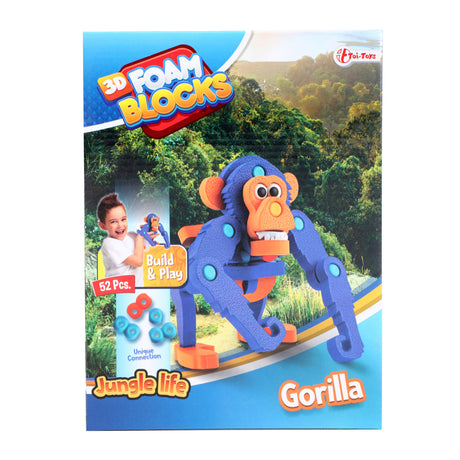 Toi-toys Bastelpuzzle Affe Junior 25,8 cm blau 59-teilig
