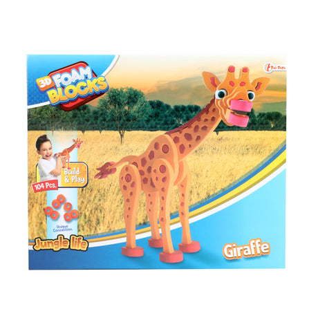 Toi-toys 3D-Puzzle Giraffe Junior 31,5 cm Schaumstoff orange 104-teilig