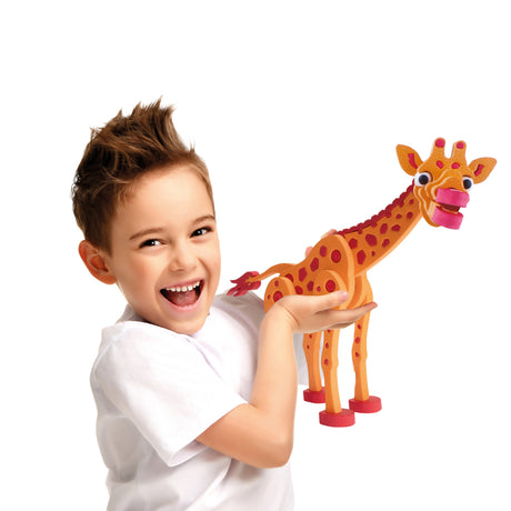 Toi-toys 3D-Puzzle Giraffe Junior 31,5 cm Schaumstoff orange 104-teilig