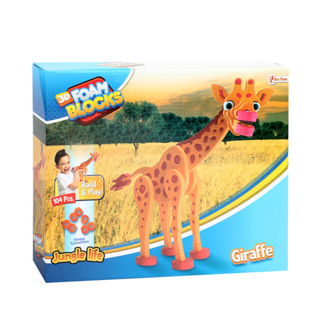 Toi-toys 3D-Puzzle Giraffe Junior 31,5 cm Schaumstoff orange 104-teilig