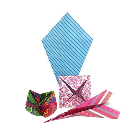 Toi-toys Bastelpapier-Set 100 bedruckte Blätter 20x20cm
