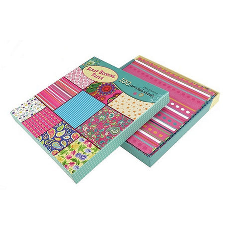 Toi-toys Bastelpapier-Set 100 bedruckte Blätter 20x20cm