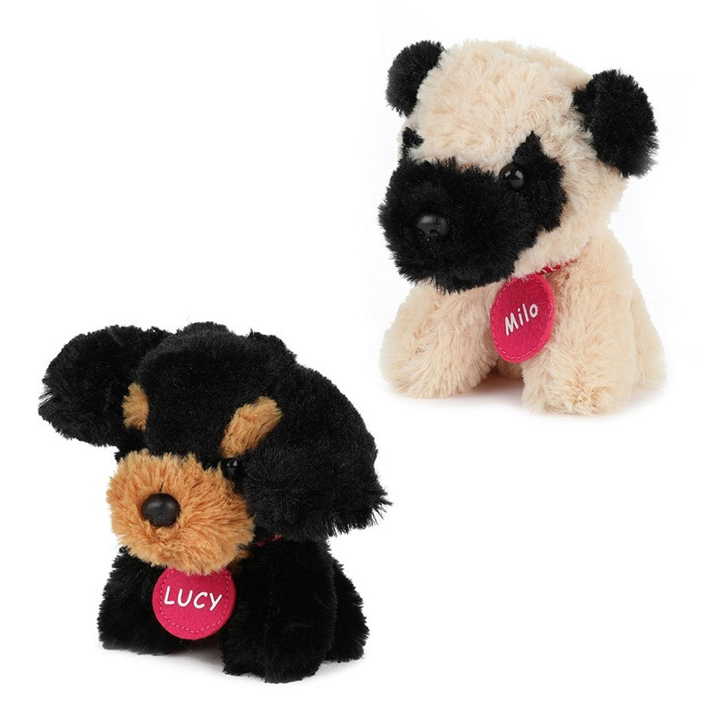 Toi-toys Plüschhunde im Hundehüttenkoffer 4 Stück