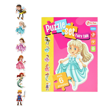 Toi-toys Puzzles Märchen 19 cm 6er-Set | 12 Stück