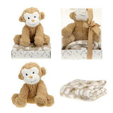 Toi-toys Plüschaffe + Kuscheldecke in Geschenkbox