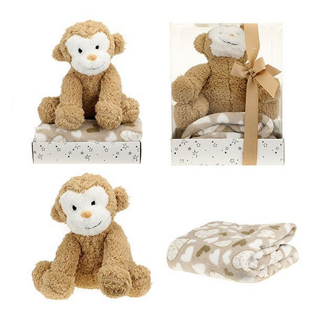 Toi-toys Plüschaffe + Kuscheldecke in Geschenkbox