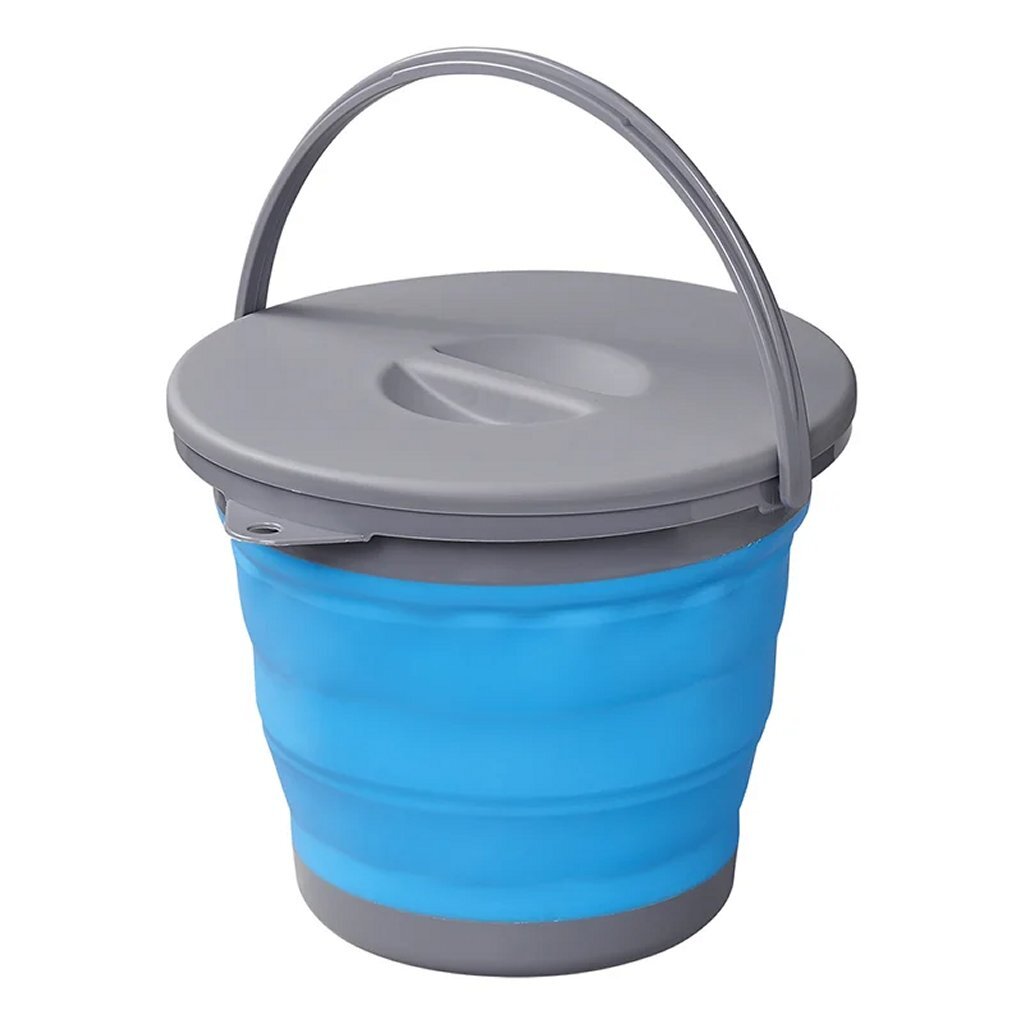 Proplus Abfallbehälter faltbare 5 Liter 20 x 25 cm blau grau