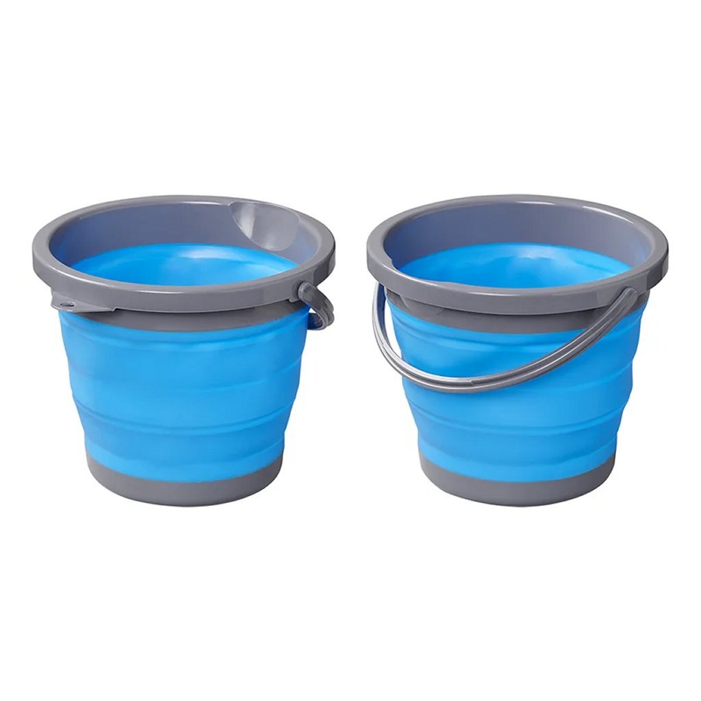 Proplus Abfallbehälter faltbare 5 Liter 20 x 25 cm blau grau