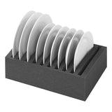 Proplus bordenhouder 34x25x14 cm geschikt voor 10 borden caravan organizer zwart