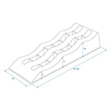 Proplus oprijblok zwart set van 2 stuks lichtgewicht kunststof 61x21.3x12cm 3 niveaus: 4, 7 en 10 cm