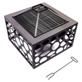 Rotfeuerkamin Mikor mit Grillgrill schwarz