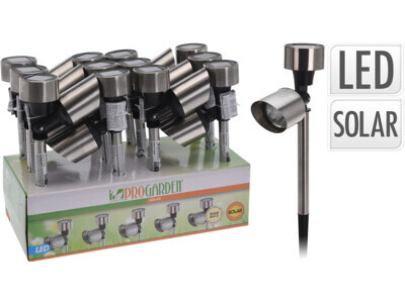 Solarlamp rvs 36cm mini spot verstelbaar