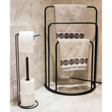 Badezimmerlösungen Badezimmerlösungen Handtuchregal Stehend 49,5 x 75 cm Metall Schwarz