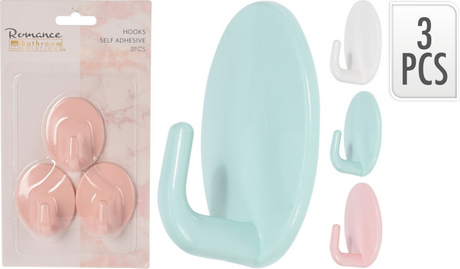 Plakhaakjes pp 3 stuks 5x4cm assorti kleur