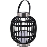 Prograrden Progarden Lantern mit Kerzen Solar LED 35 cm Schwarz