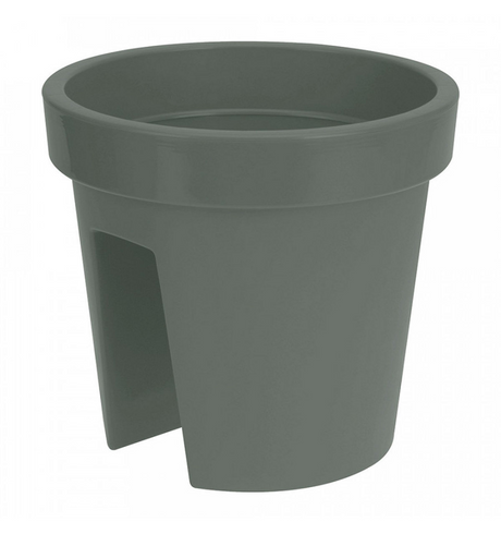 Basic runder Balkonkasten 28 cm grün