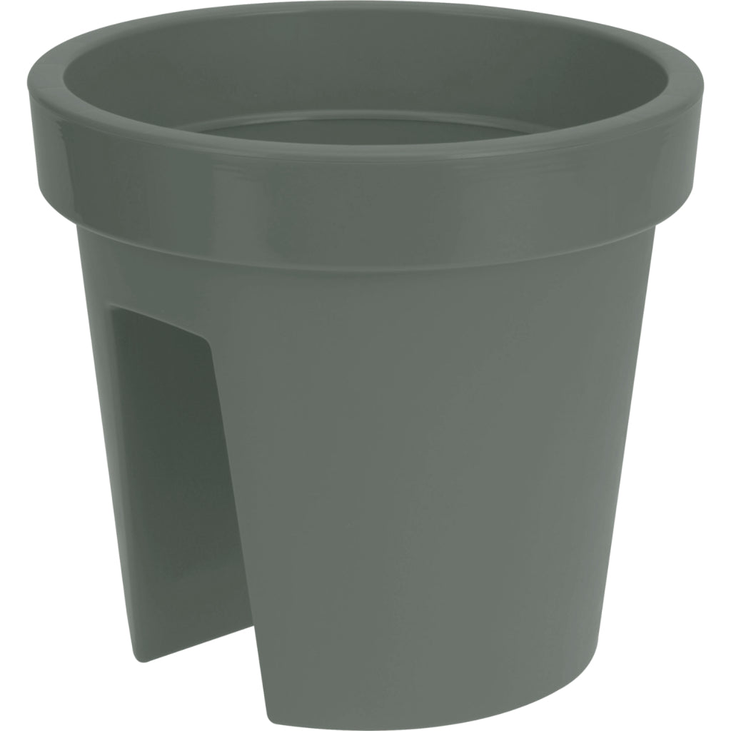 Basic runder Balkonkasten 28 cm grün