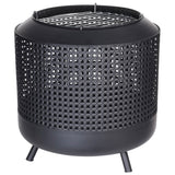 Prograrden Fire Korf mit Barbecue -Dienstplan 50x51 cm Schwarz