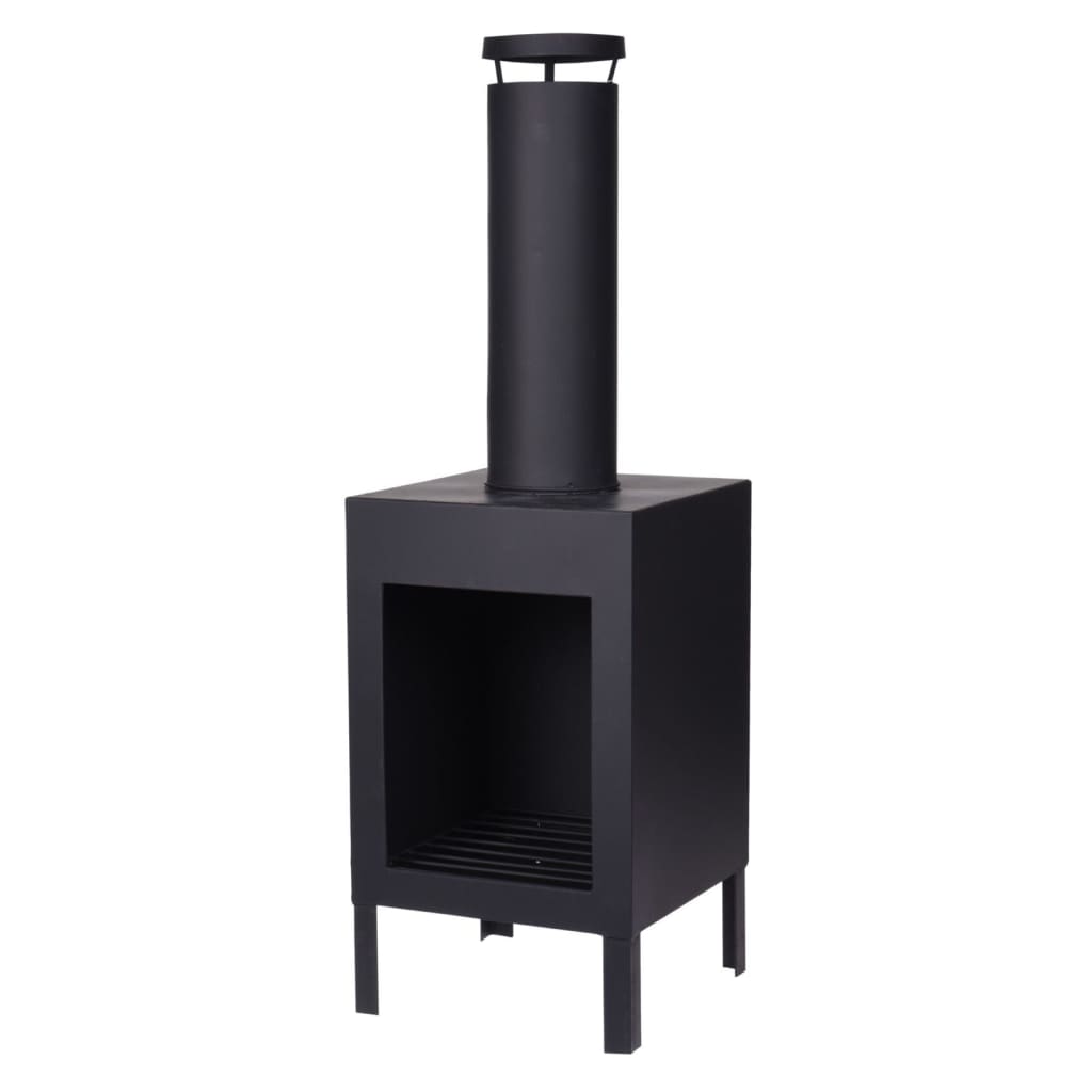Prograrden Kamin mit Schornstein 100 cm schwarz