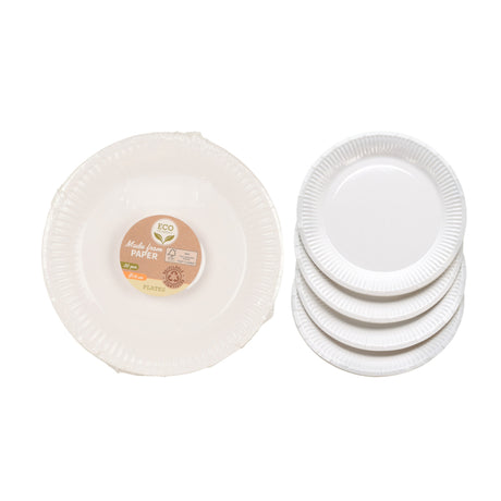 Basic Pappteller 18 cm 20 Stück weiß