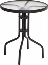Runder Balkontisch aus Glas von Pro Garden, 60 x 70 cm