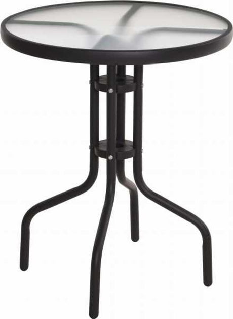 Runder Balkontisch aus Glas von Pro Garden, 60 x 70 cm