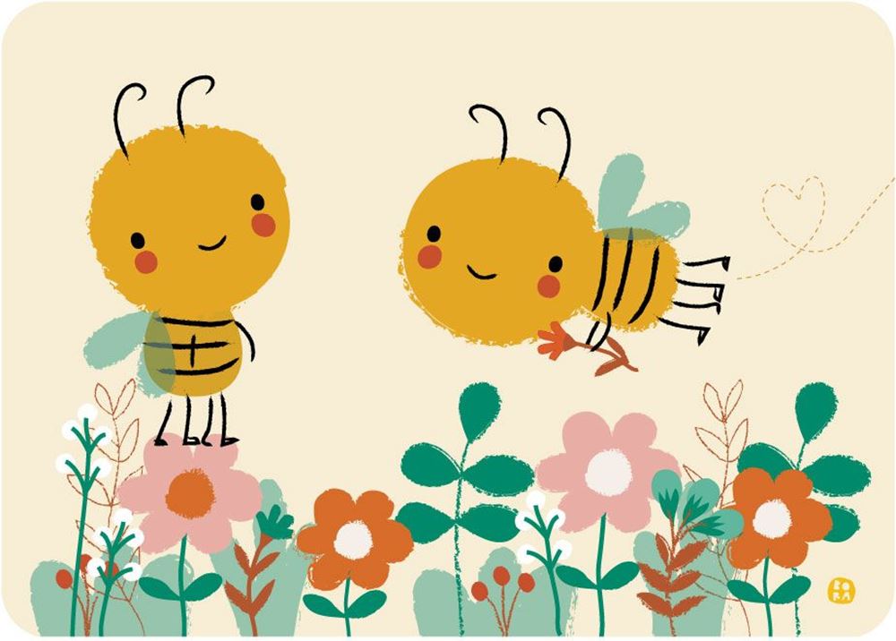 Bora save the bees ansichtkaart