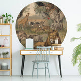 Wallart Wallow Circle Tiere Afrikas 142,5 cm