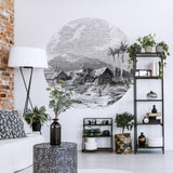 Wallart Wallow Circle Landschaft von Guadeloupe 190 cm