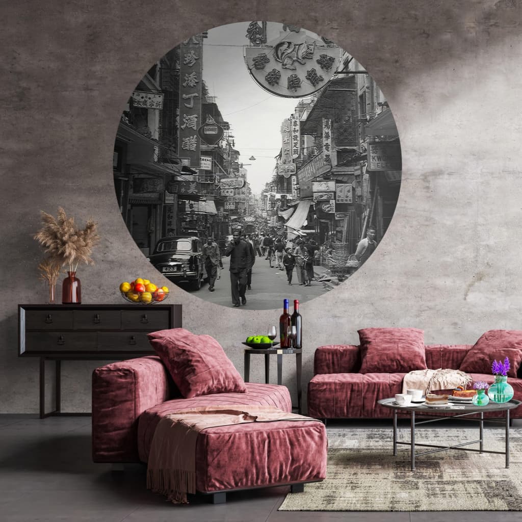 Wallart Wallow Circle Hong Kong Die alten Tage 190 cm