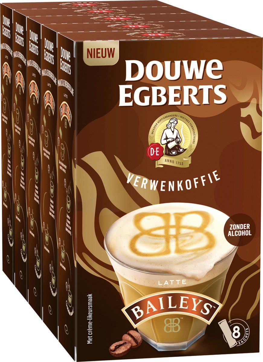 Douwe Egberts Latte Baileys Instantkaffee – 5 x 8 Beutel