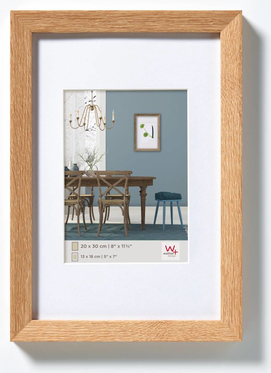 Walther Fiorito – MDF-Holzrahmen – Fotogröße 30 x 45 cm – helle Eiche