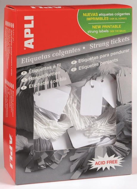 Apli Hängeetiketten weiß 13 x 20 mm (1000 Stück)