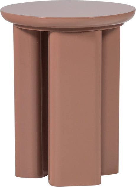 Woood Orivo Beistelltisch – Holz – Hochglanz altrosa – 50 x 40 x 40