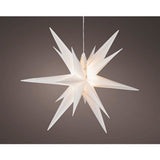 Lumineo Lumineo Weihnachtsstern PVC Dauerweiß 6 LEDs Indoor Outdoor 60 cm