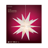 Lumineo Lumineo Weihnachtsstern PVC Dauerweiß 6 LEDs Indoor Outdoor 60 cm