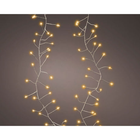 Andere Marken LED-Kabel 100 LEDs 120 cm warmweißes Licht Silber