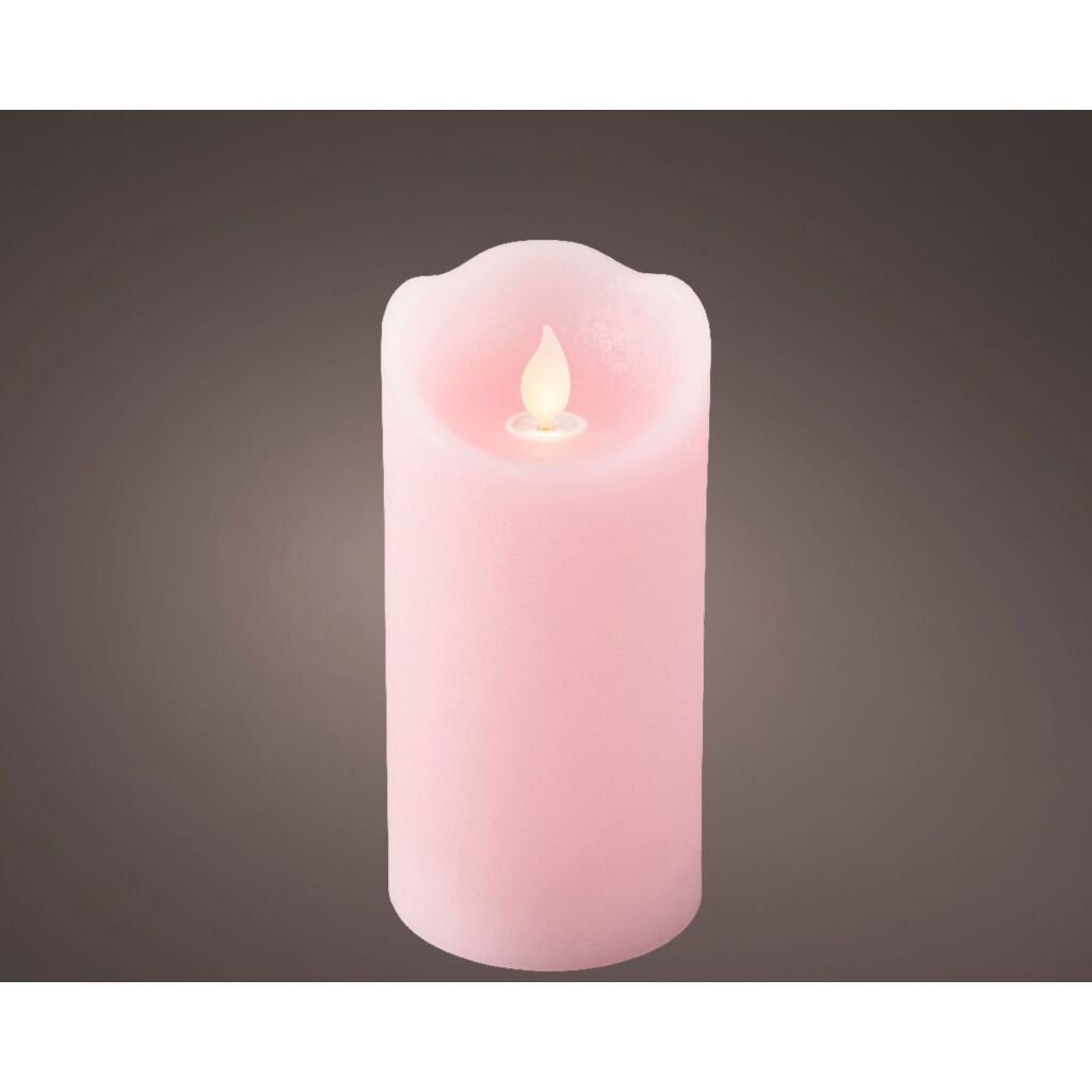 Andere Marken LED-Wellenkerze 15x7,5 cm rosa