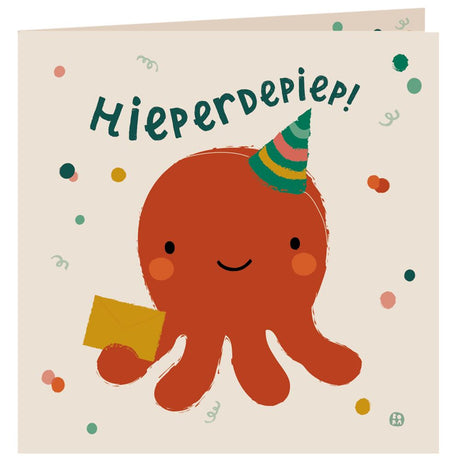 Zee verjaardagskaart+envelop. hieperdepi | 5 stuks